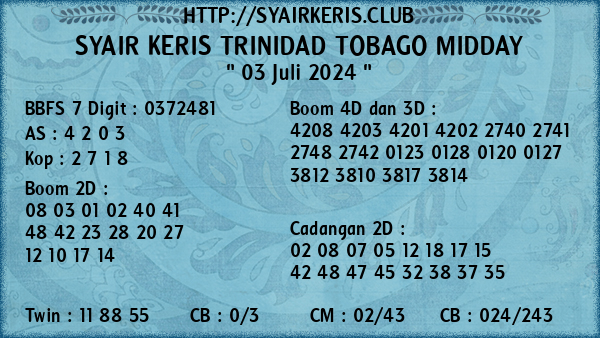 Prediksi Trinidad Tobago Midday