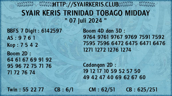 Prediksi Trinidad Tobago Midday